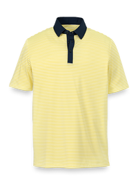 Performance Blend Three Button Polo - Yellow