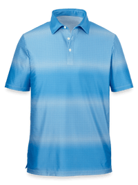 Performance Blend Three Button Polo - Blue