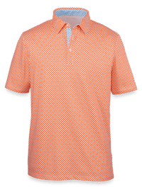 Performance Blend Three Button Polo - Orange