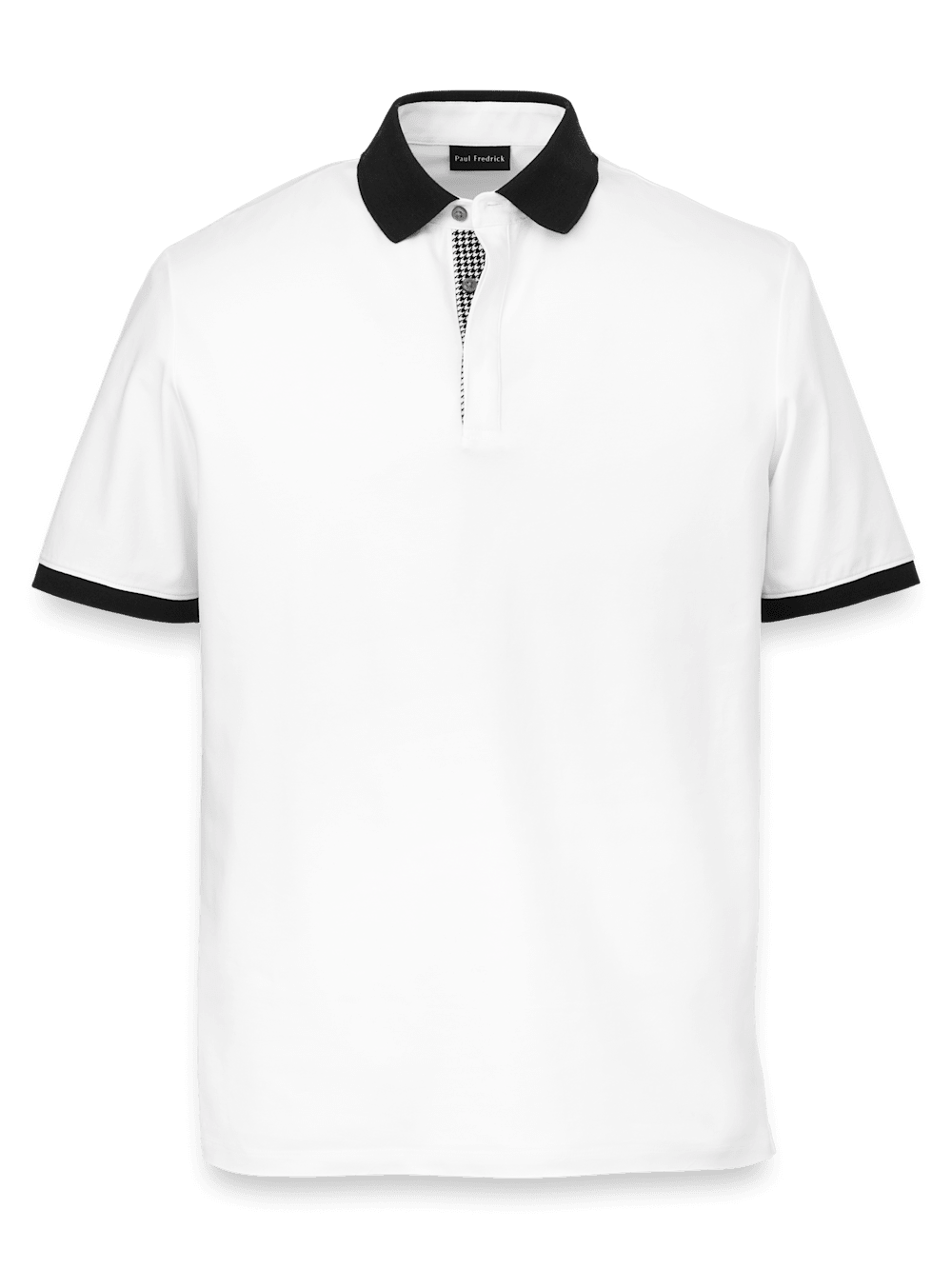 Product Image of Cotton Blend Three Button Polo-White