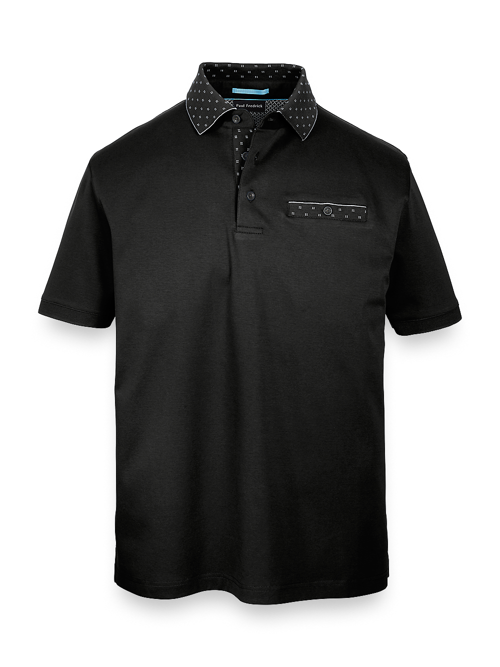 Product Image of Mercerized Cotton Polo-Black