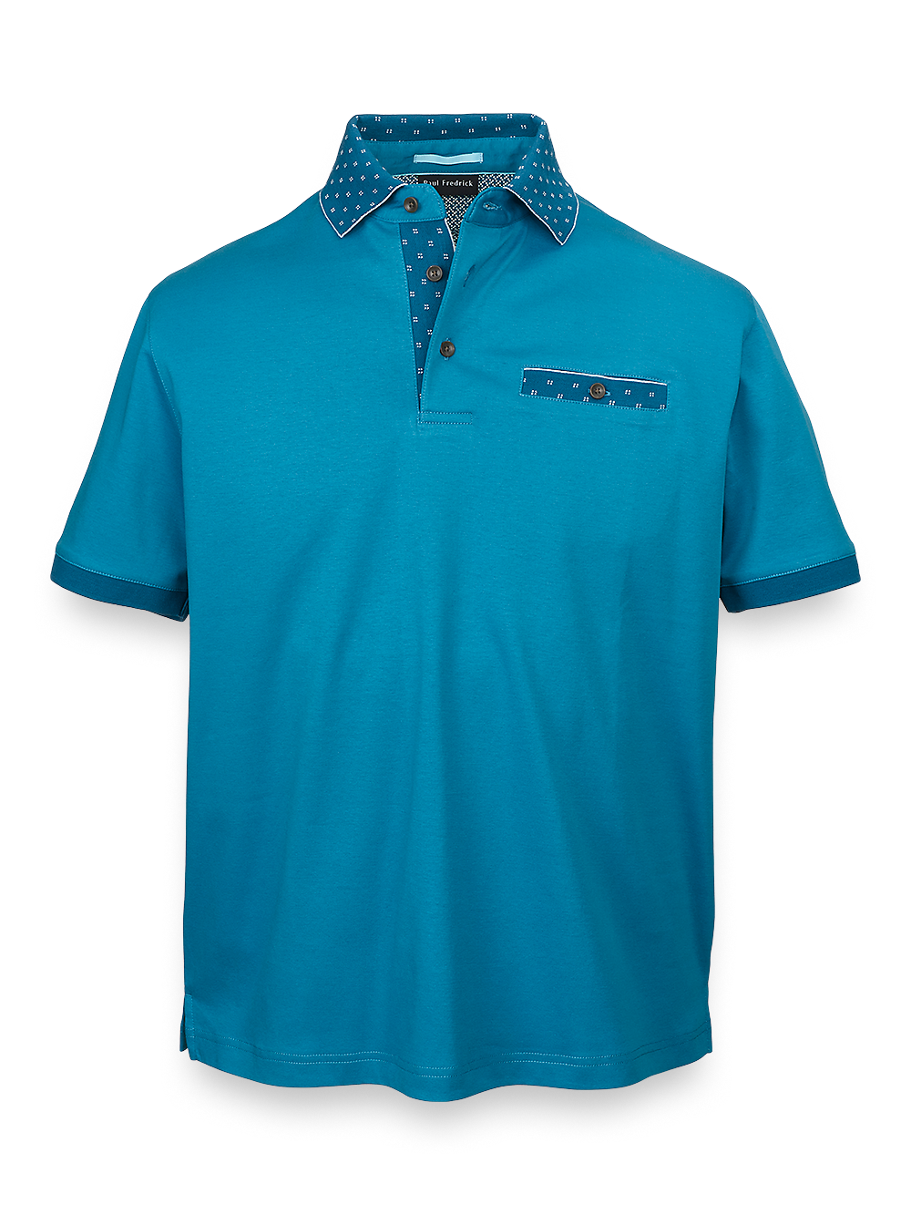 Product Image of Mercerized Cotton Polo-Teal