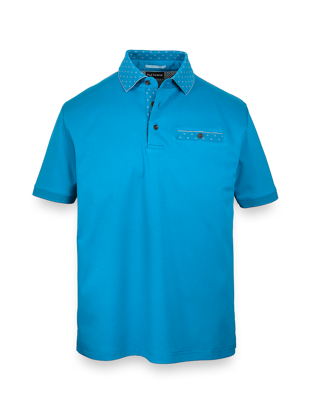 Product Image of Mercerized Cotton Polo-Blue