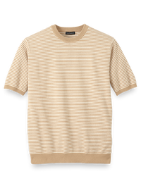 Cotton Crew Neck Sweater - Tan