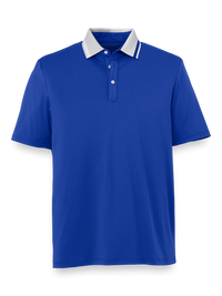 Performance Blend Three Button Polo - Cobalt