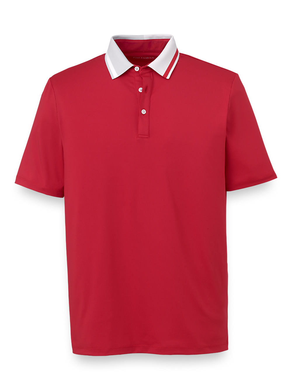 Product Image of Performance Blend Three Button Polo-Red