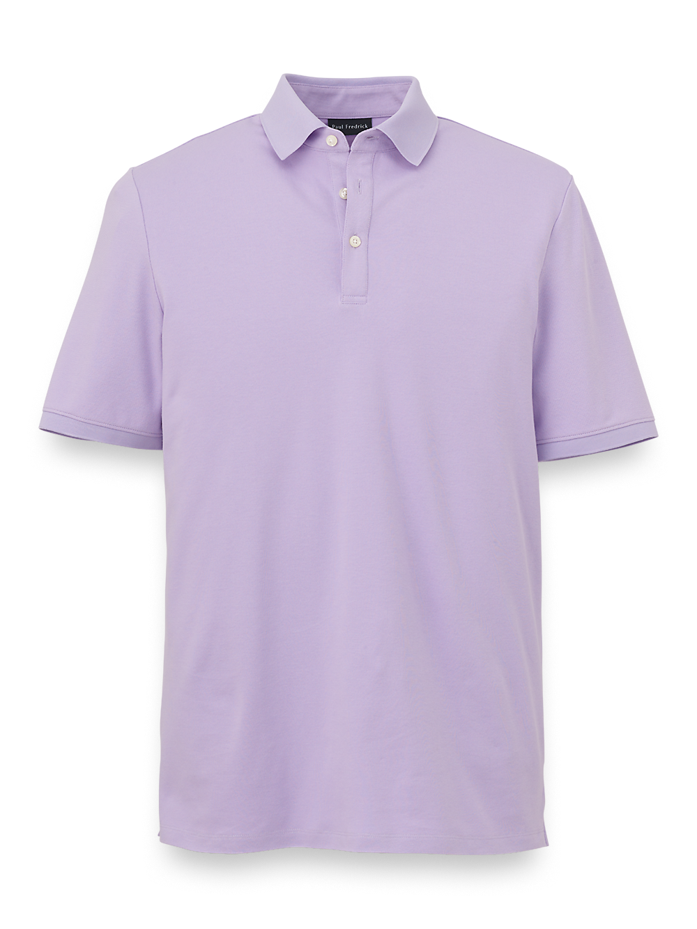 Product Image of Cotton Blend Three Button Polo-Lavender