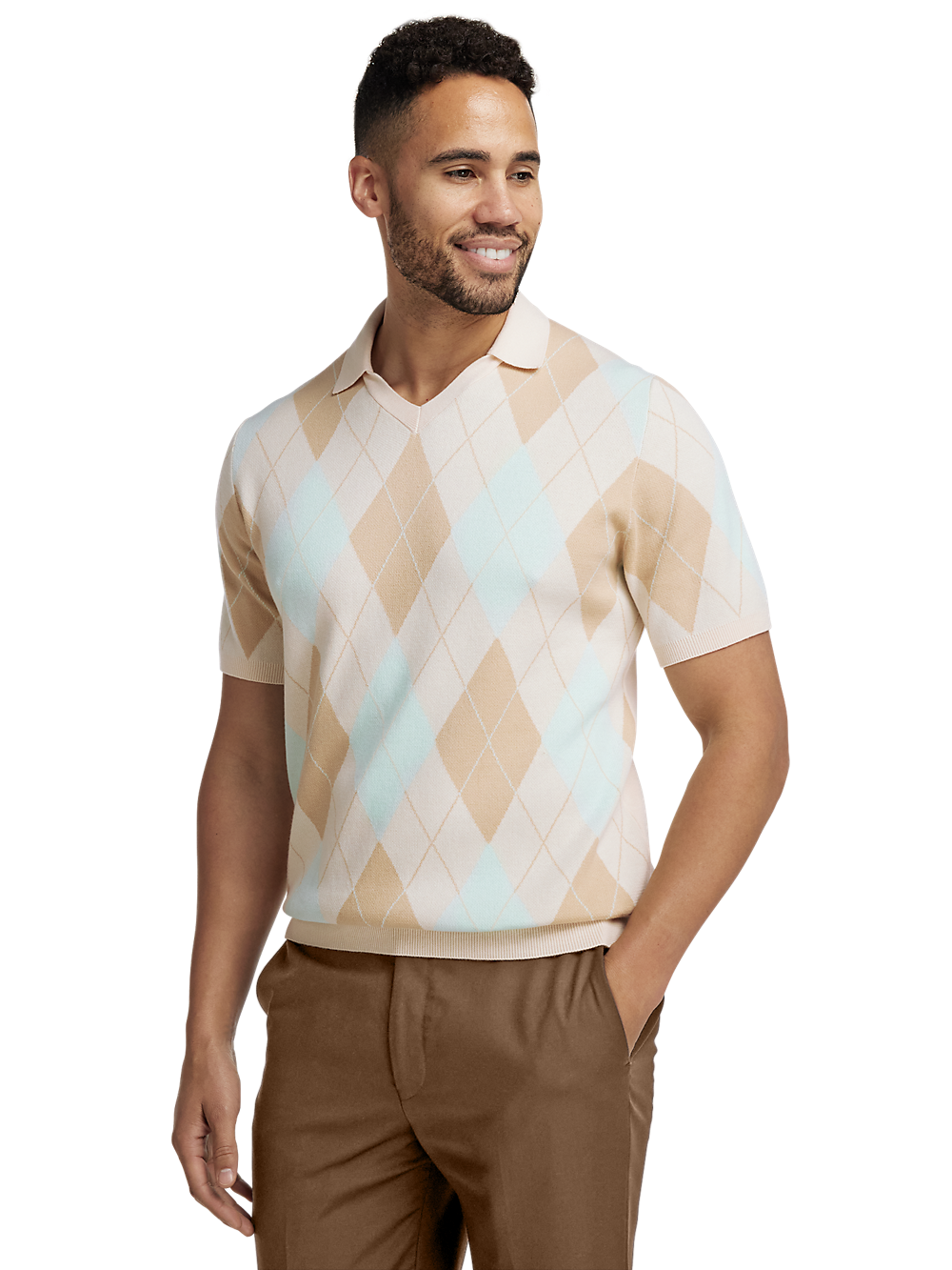 Alternate Image of Cotton V-neck Polo-1