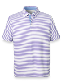 Performance Blend Three Button Polo - Purple