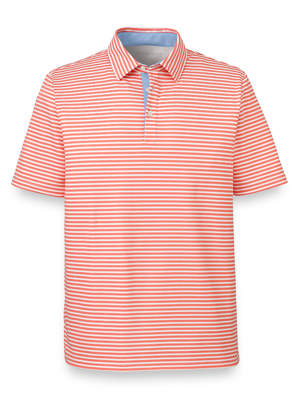 Product Image of Performance Blend Three Button Polo-Coral