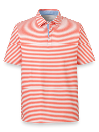 Performance Blend Three Button Polo - Coral