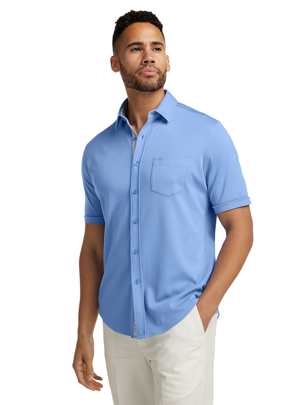 Alternate Image of Cotton Button Front Polo-1