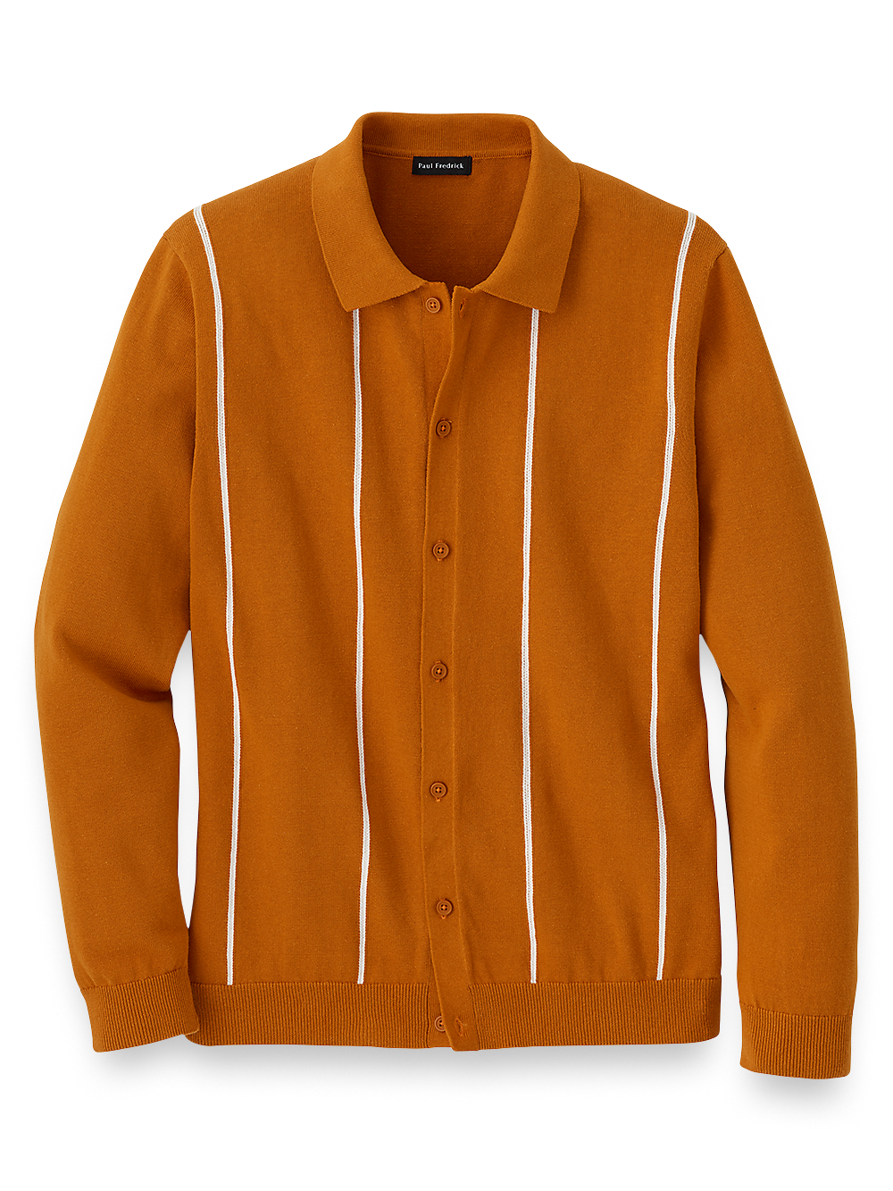 Product Image of Cotton Button Front Polo-Rust