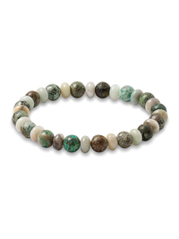 Semi Precious Bead Bracelet - Green Multi