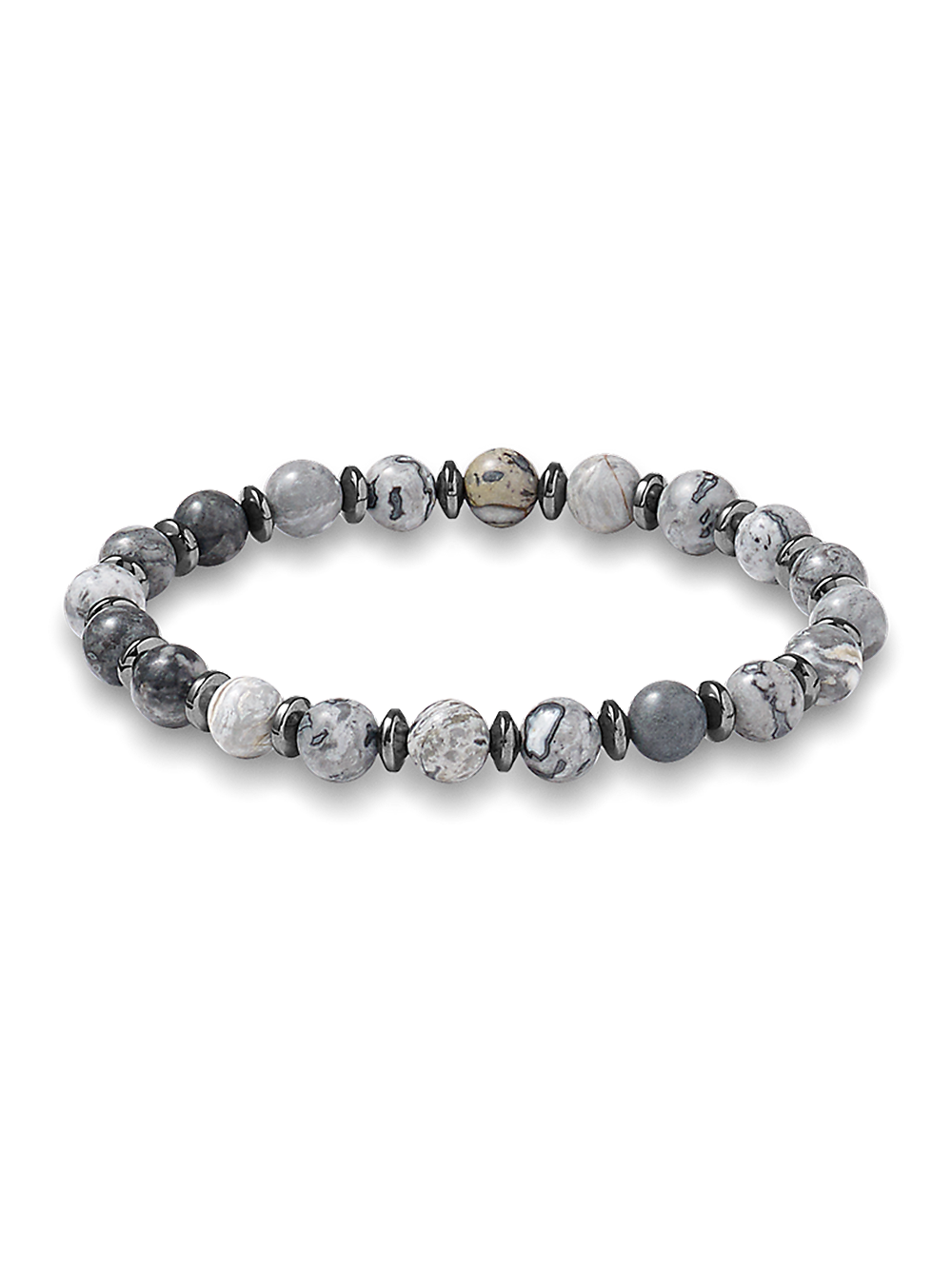 Product Image of Semi Precious Bead Bracelet-Grey Multi