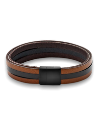 Leather Bracelet - Brown/black