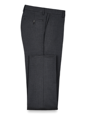 Wool Gabardine Pants - Charcoal