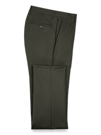 Wool Gabardine Pants - Olive