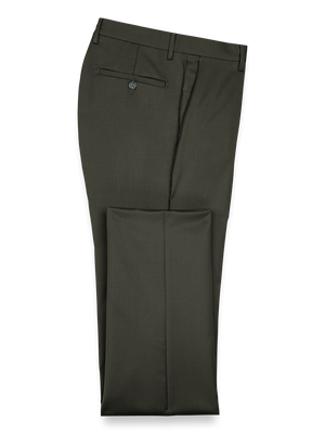 Wool Gabardine Pants - Olive