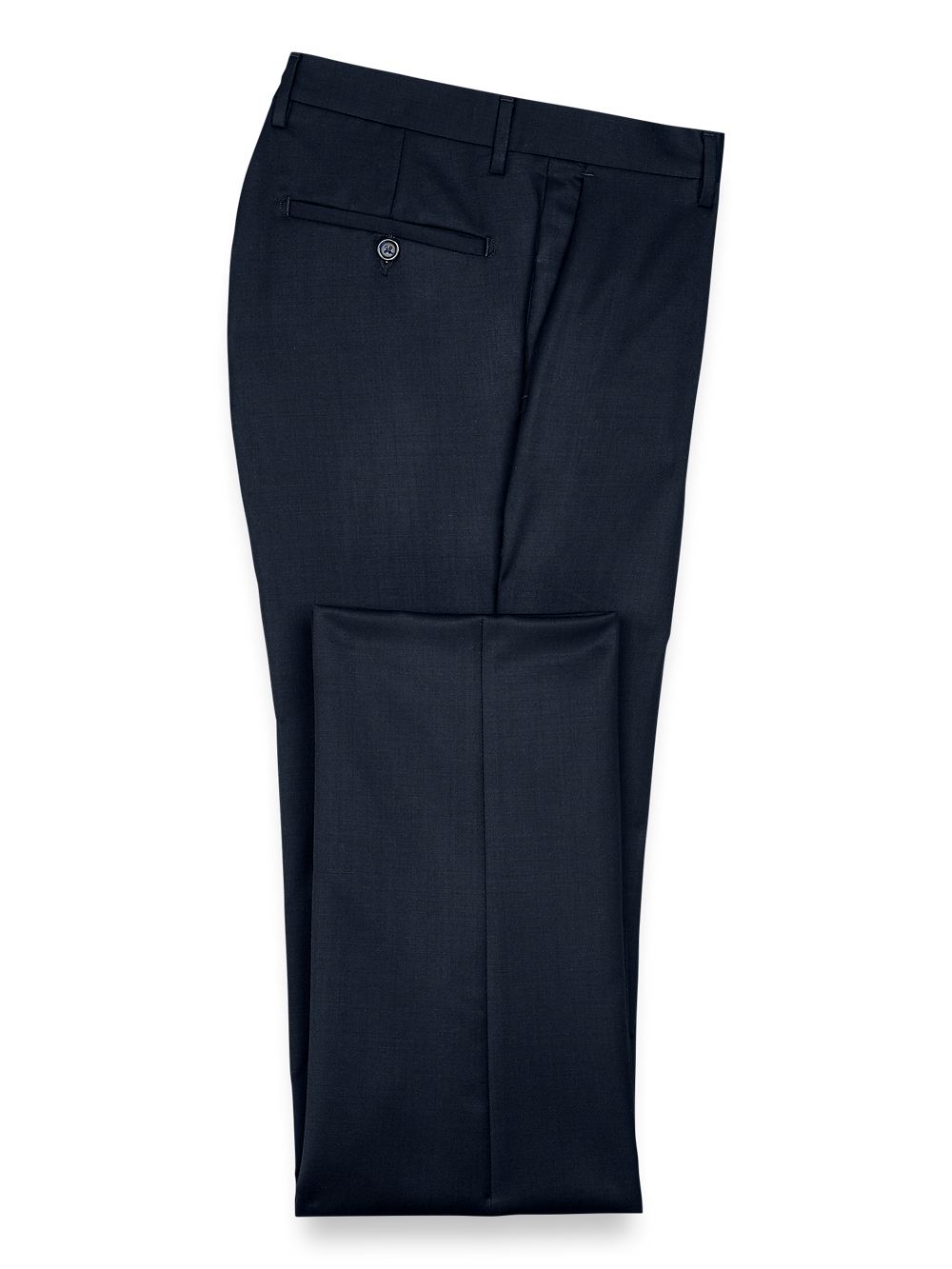 Product Image of Wool Gabardine Pants-Dark Navy#model_flat front