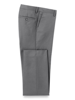 Wool Gabardine Pants - Medium Grey