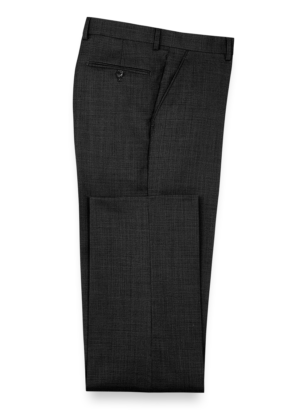 Product Image of Sharkskin Flat Front Pants-Black#model_flat front