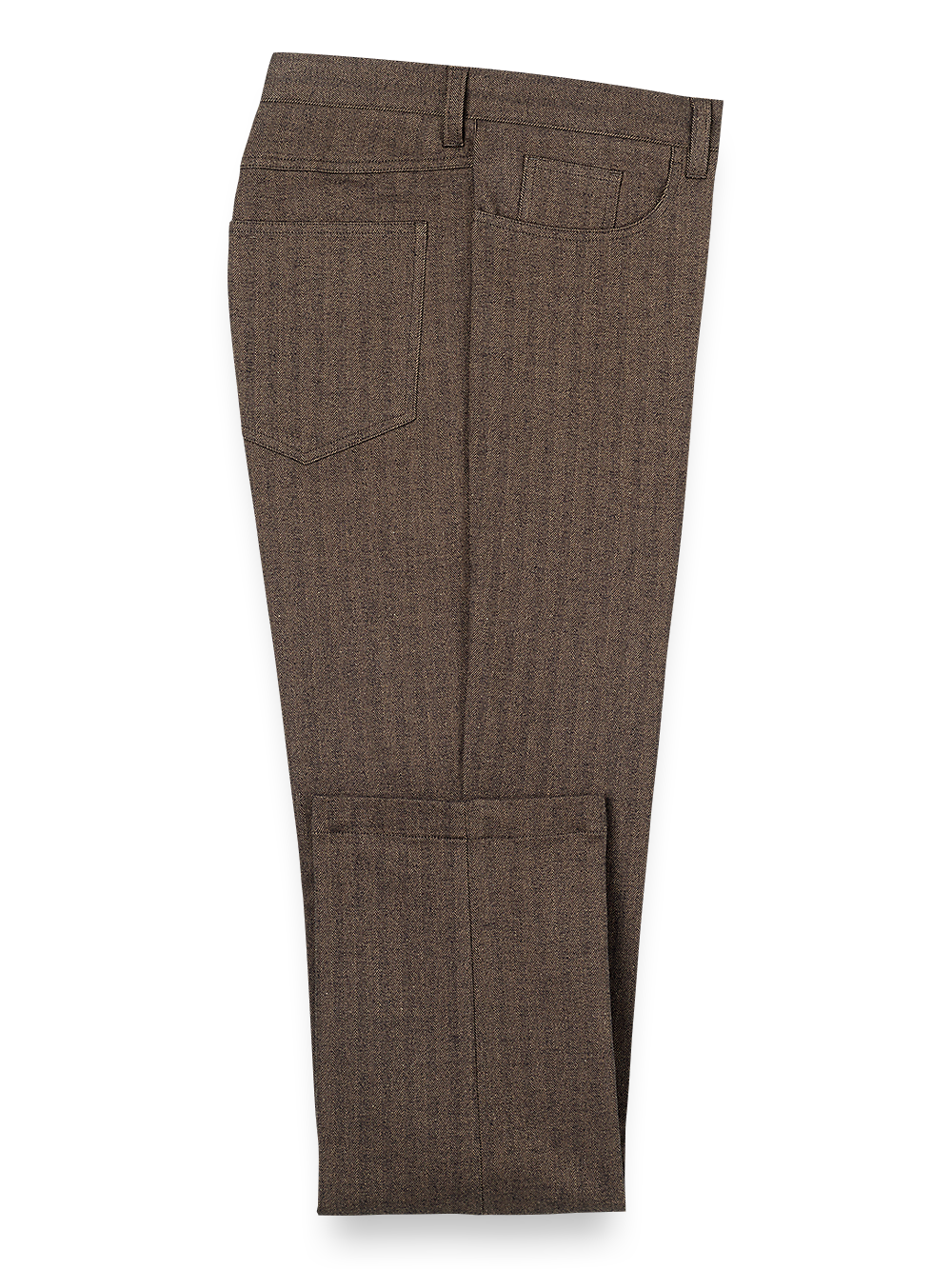 Product Image of Cotton Herringbone Five Pocket Pants-Brown