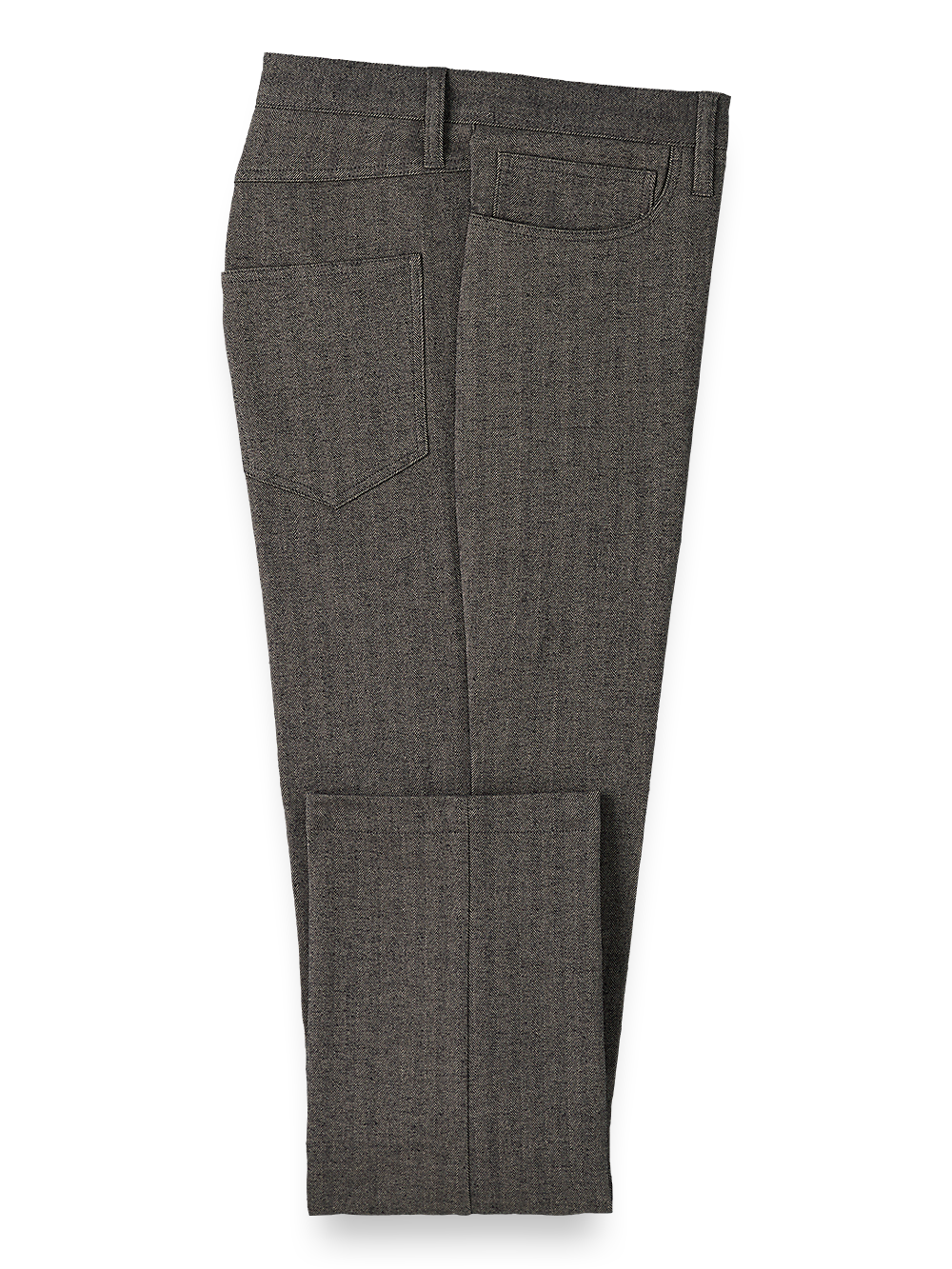 Product Image of Cotton Herringbone Five Pocket Pants-Black/Tan