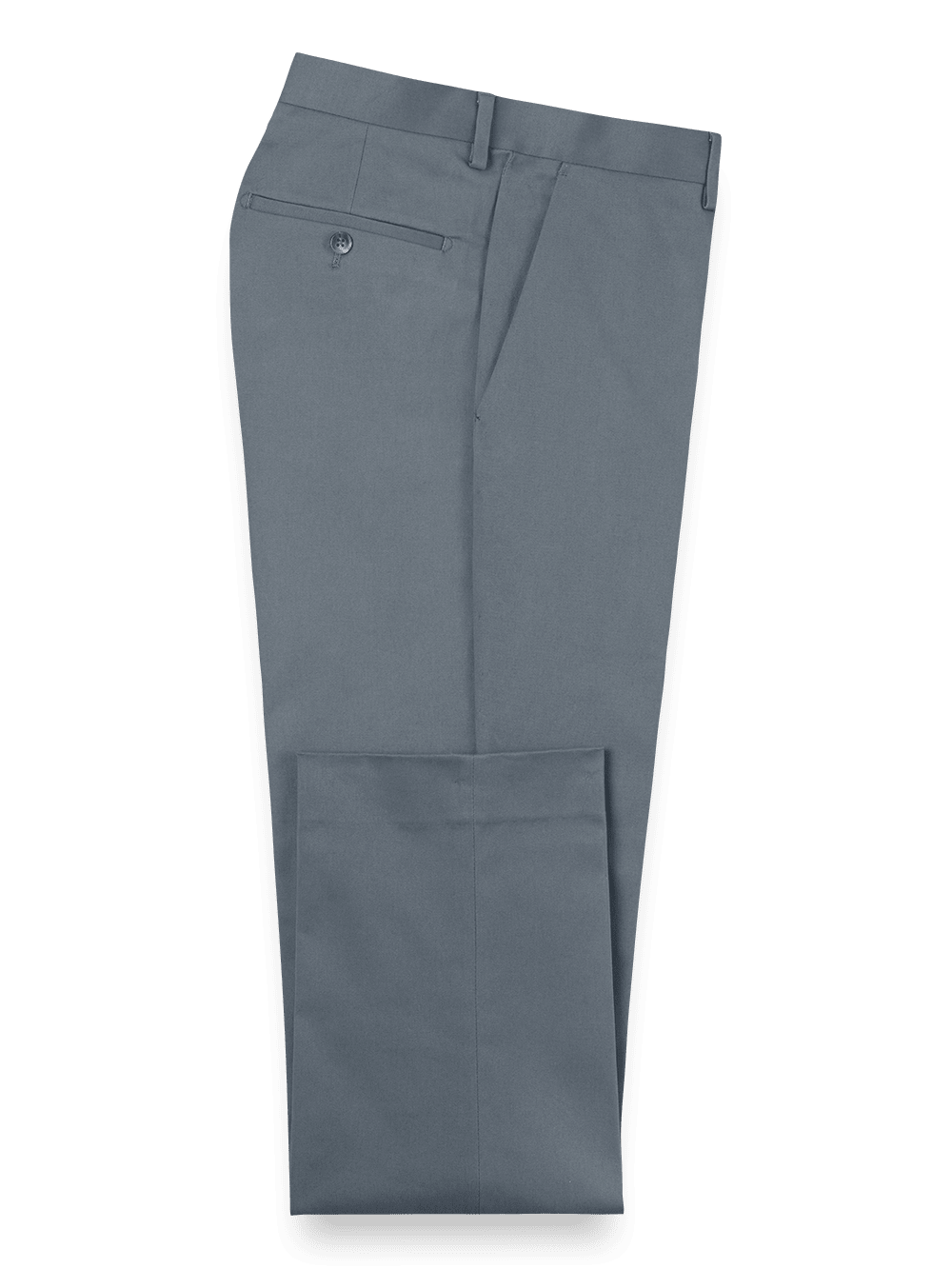 Product Image of Brushed Twill Flat Front Pants-Grey#model_flat front