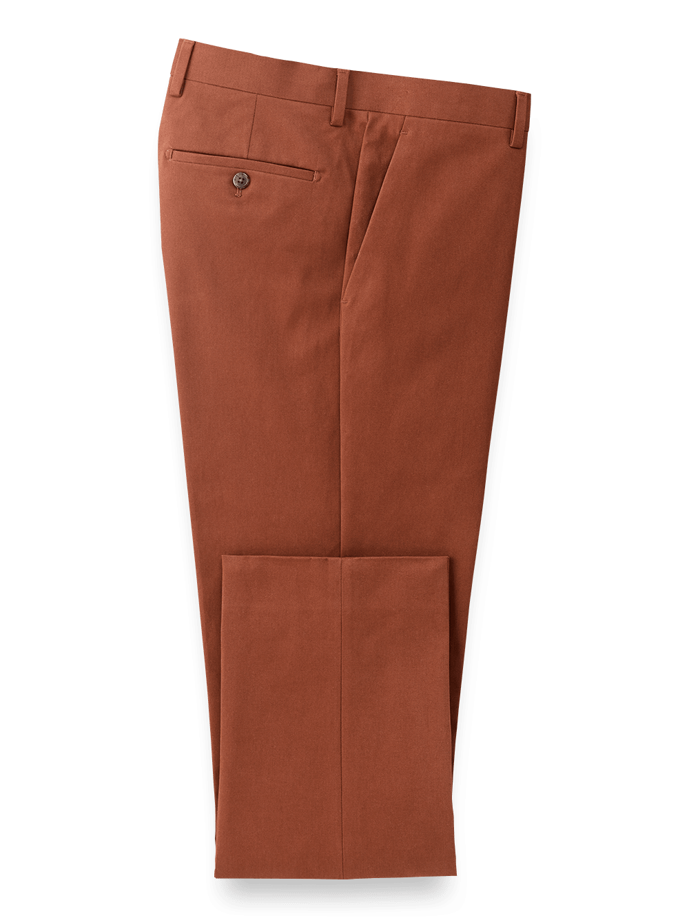 Product Image of Brushed Twill Flat Front Pants-Copper#model_flat front