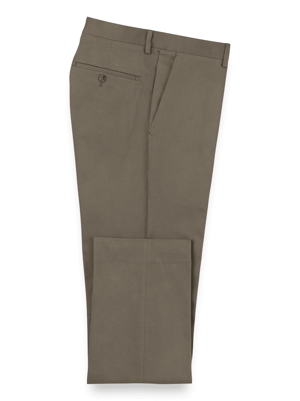 Product Image of Brushed Twill Flat Front Pants-DARK TAUPE#model_flat front