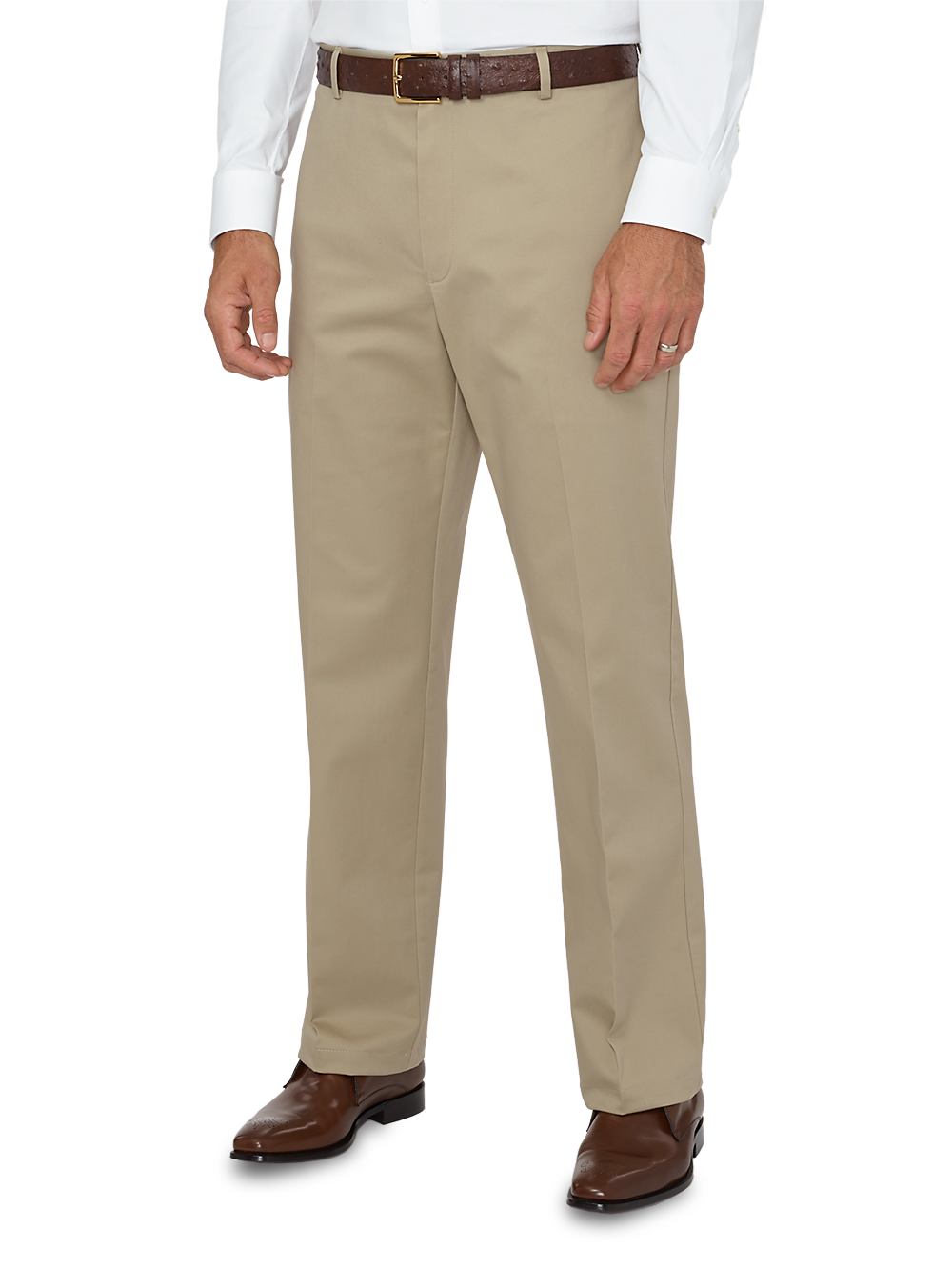 Product Image of Non-iron Impeccable Flat Front Pant-Khaki