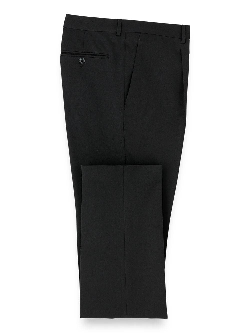 Product Image of Wool Single Pleated Pants-Black