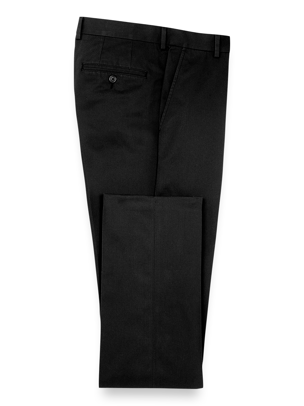 Product Image of Non Iron Chino Flat Front Pants-Black#model_flat front