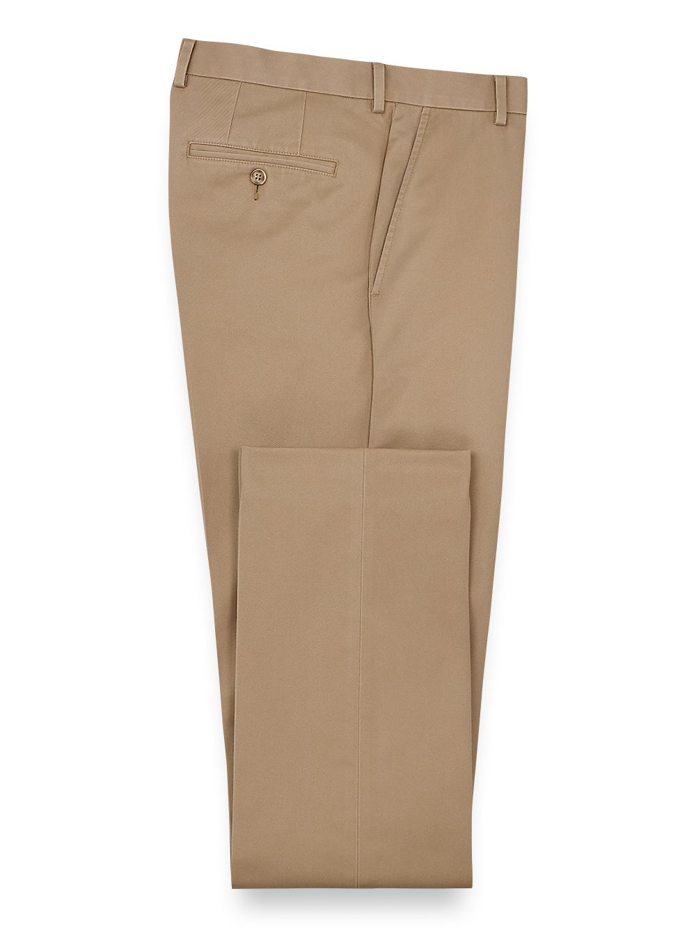 Product Image of Non Iron Chino Flat Front Pants-Dark Khaki#model_flat front