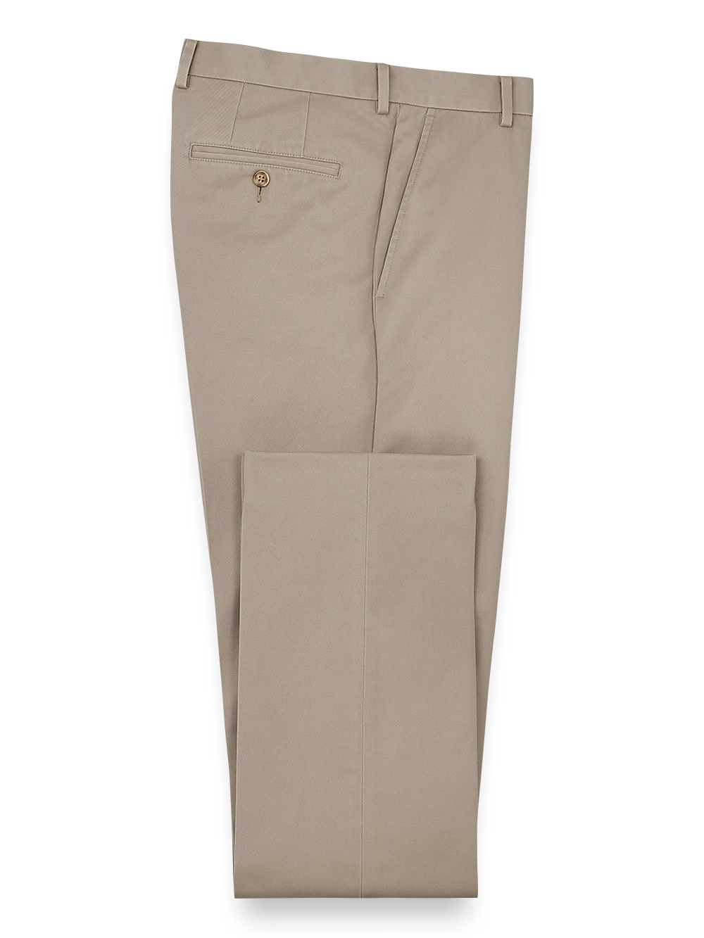 Product Image of Non Iron Chino Flat Front Pants-Khaki#model_flat front