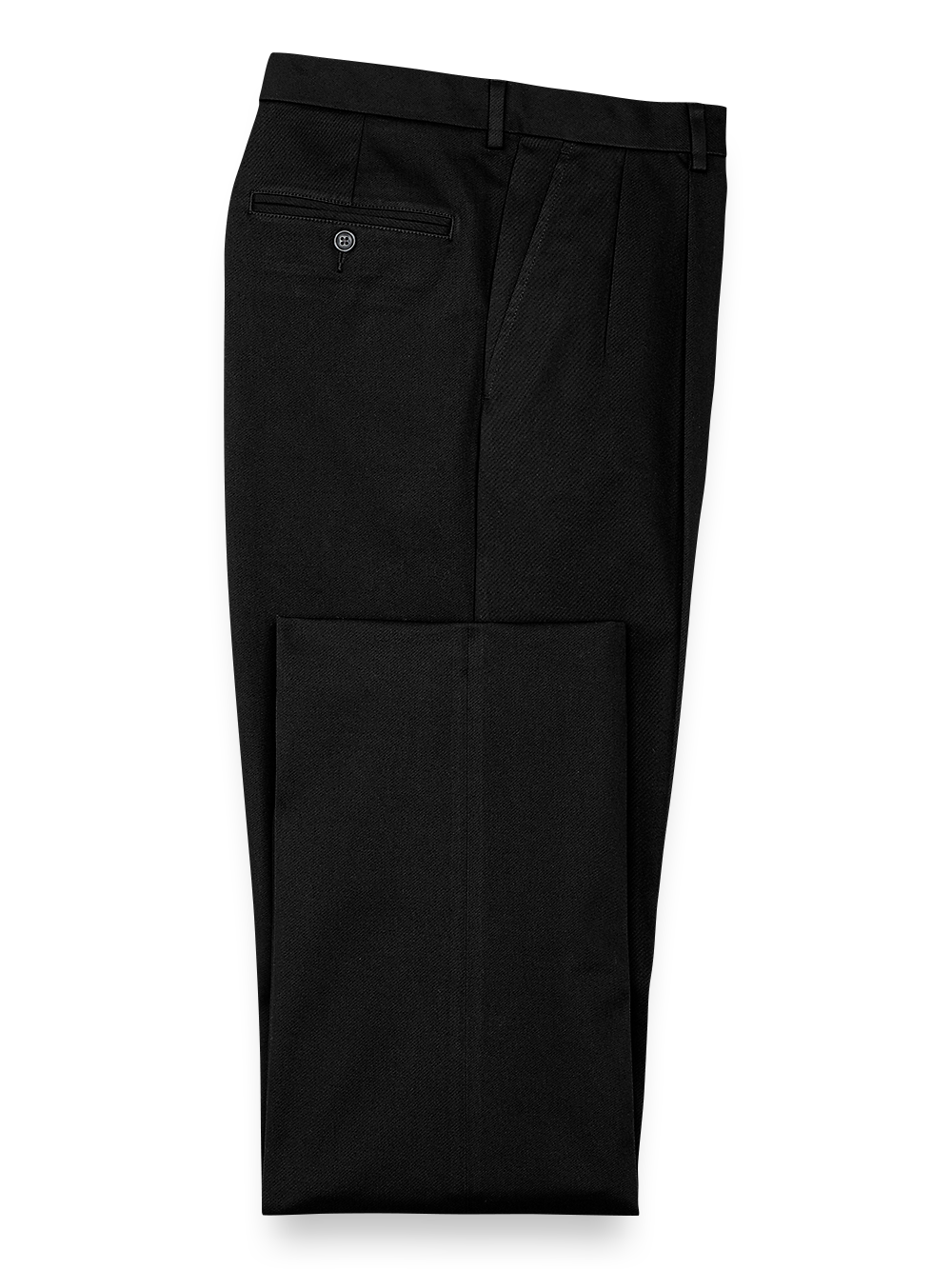 Product Image of Impeccable Cotton Chino Pleated Pants-Black