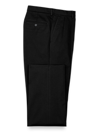 Impeccable Cotton Chino Pleated Pants - Black