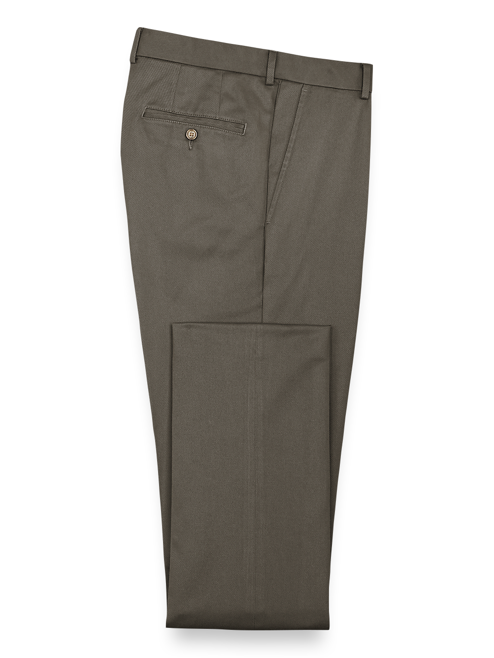 Product Image of Impeccable Cotton Chino Flat Front Pants-Slate Brown#model_flat front