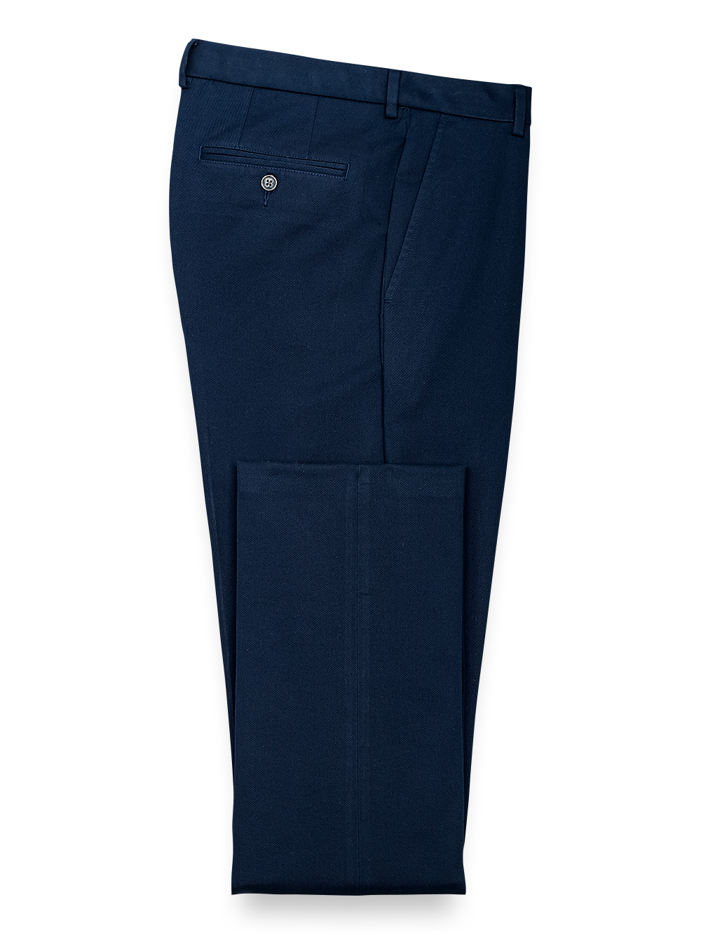 Product Image of Impeccable Cotton Chino Flat Front Pants-Navy#model_flat front