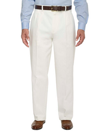 Pleated Denim Pants - White