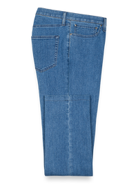 Five Pocket Denim Pants - Medium Blue