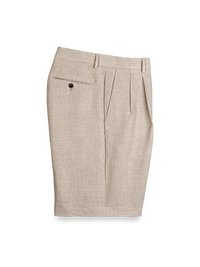 Linen Pleated Shorts - Natural