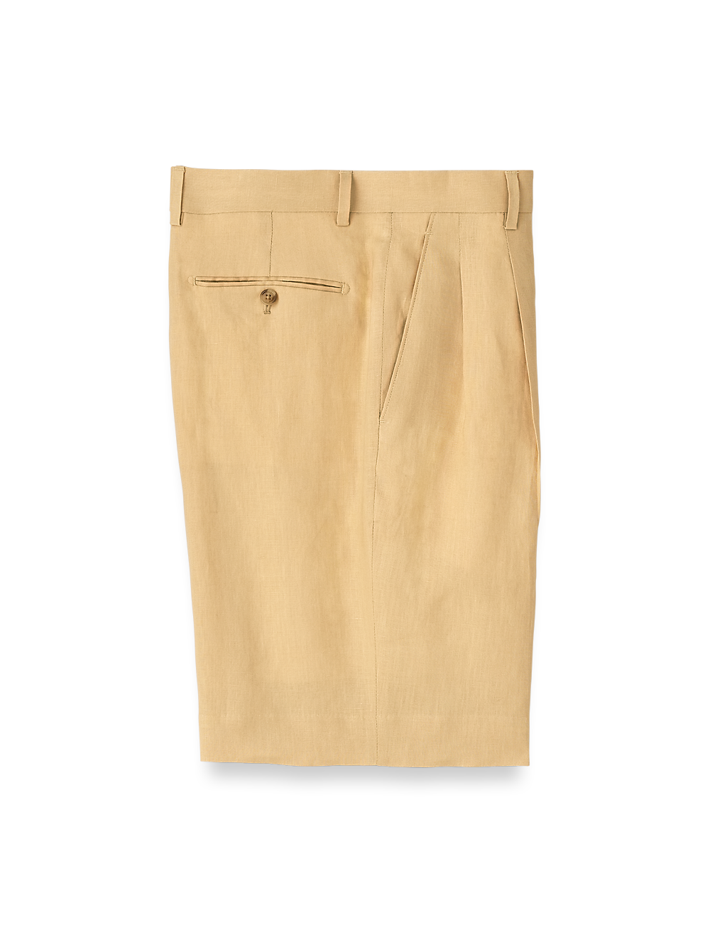 Product Image of Linen Pleated Shorts-Maze#model_pleated front