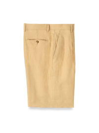 Linen Pleated Shorts - Maze