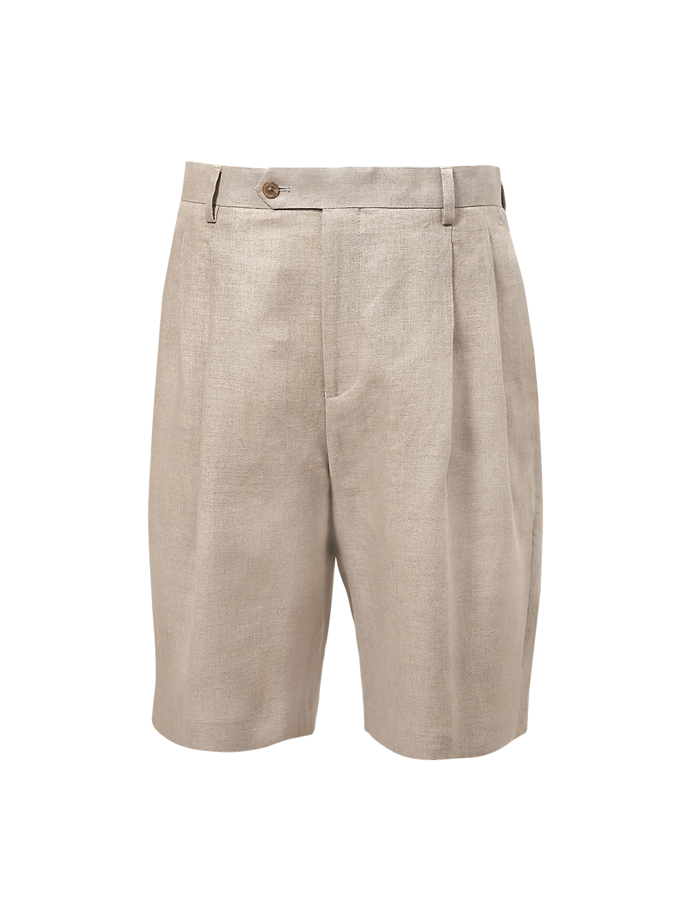 Alternate Image of Linen Pleated Shorts-1#model_pleated front