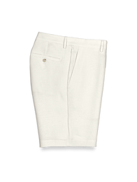 Linen Flat Front Shorts - Ivory