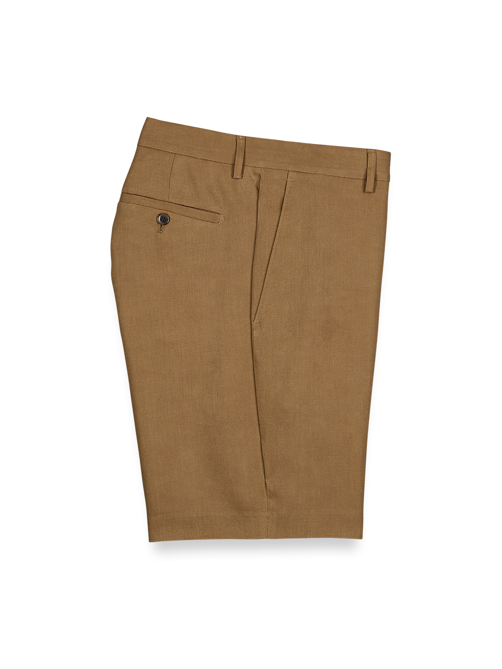 Product Image of Linen Flat Front Shorts-Copper#model_flat front