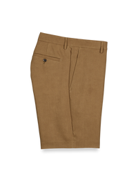 Linen Flat Front Shorts - Copper