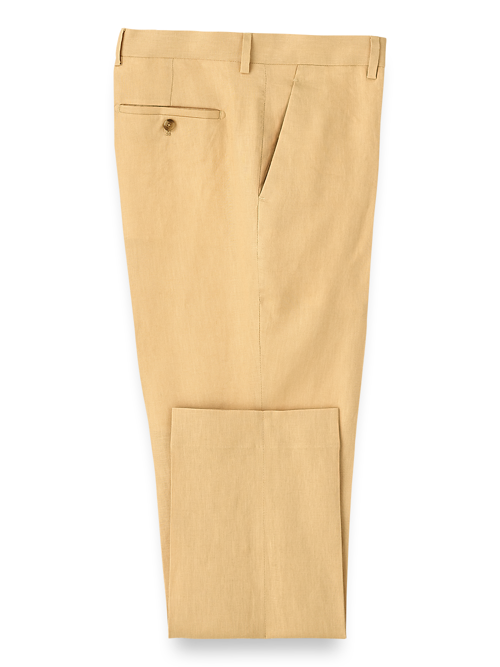 Product Image of Linen Flat Front Pants-Maze#model_flat front